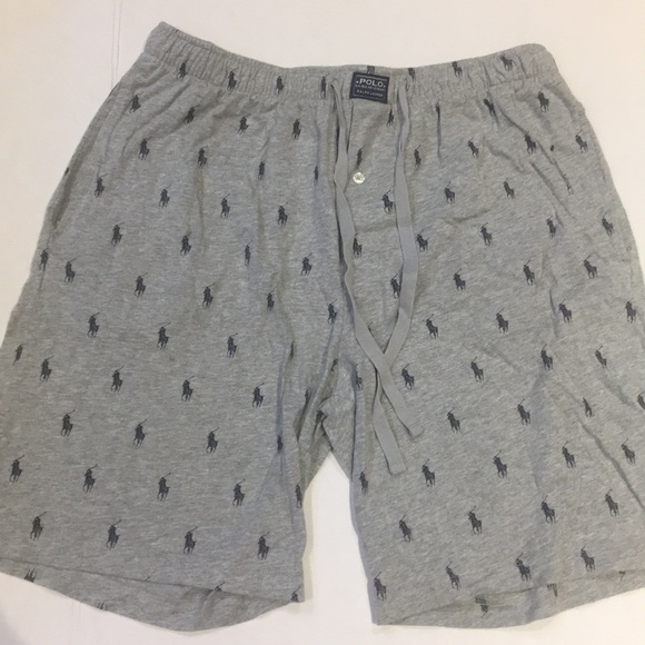 Blue and gray men’s polo shorts - Picture 1 of 2